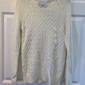 NWT - cable knit sweater - white